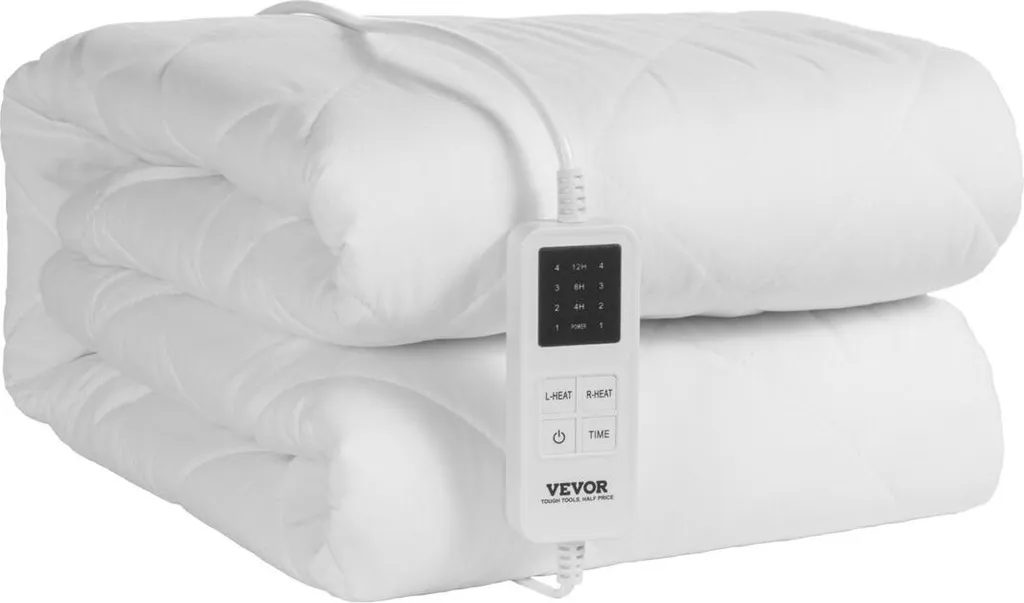 Chauffe-Matelas Électrique Queen Size 195x165 cm avec Arrêt Automatique