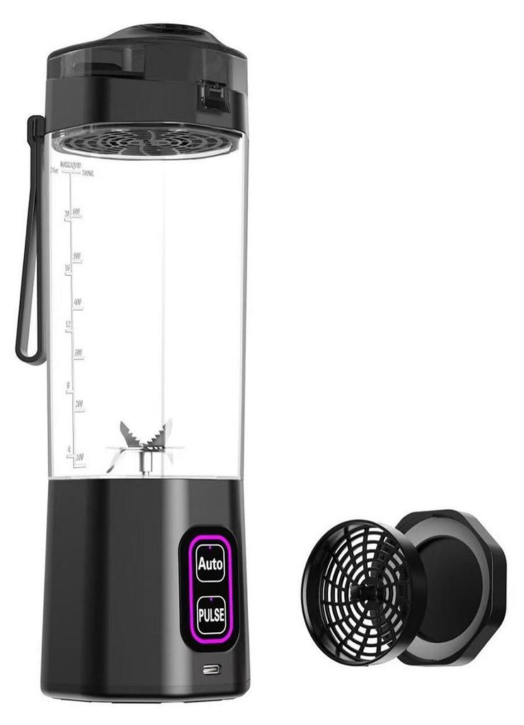 Personal Blender 360W Smoothie Maker To Go, USB-C 6000mAh Akku, Eis Crusher, 6 Edelstahlklingen, BPA-frei Tritan, tragbarer Mini Mixer