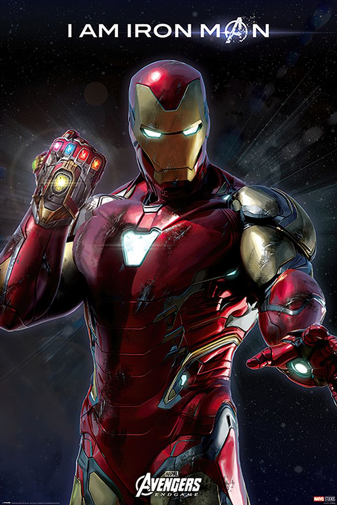 Pyramid Avengers Endgame I Am Iron Man Poster 61x91.5cm. Produktbild 