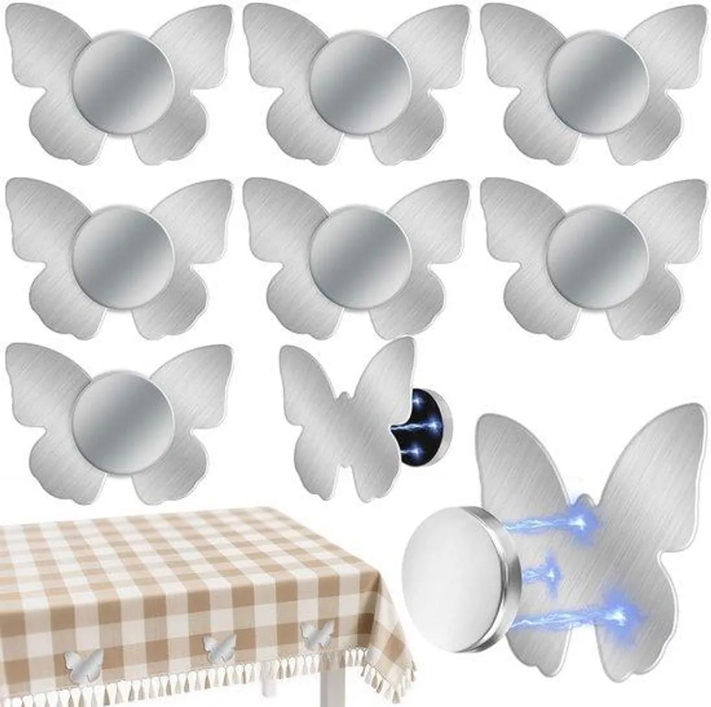 Poids de nappe magnétiques en acier inoxydable - Lot de 8 aimants