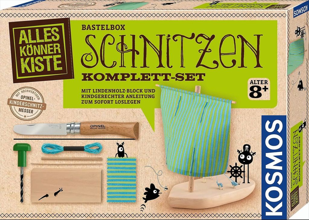 KOSMOS Bastelbox Schnitzen Komplett-Set Produktbild 