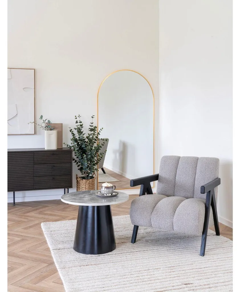 Table basse Brito Ø60cm marbre gris : chic, robuste et facile à monter - 3