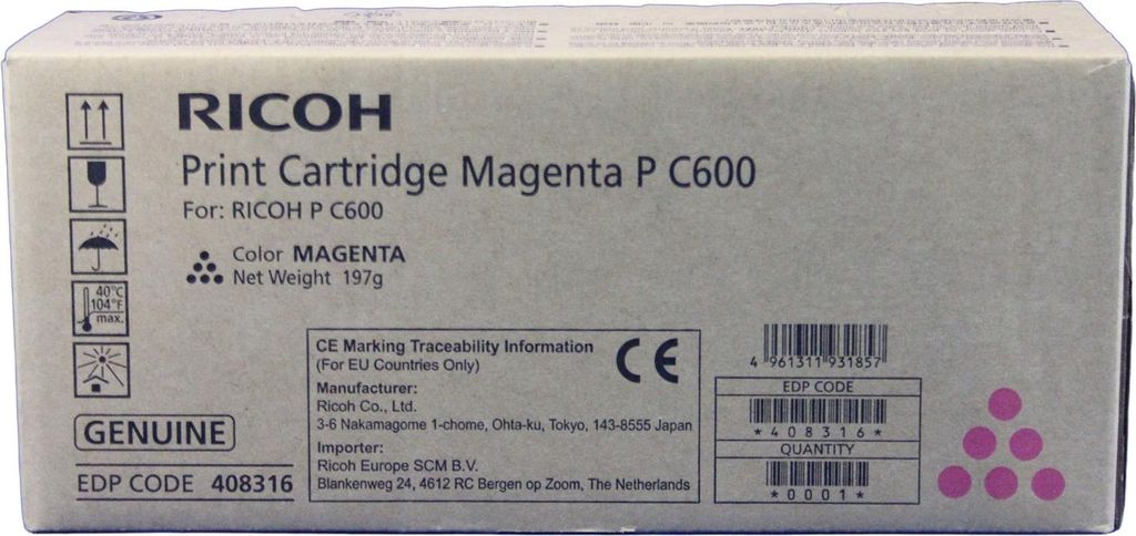 Ricoh Magenta - original - Tonerpatrone (Alternative zu: Ricoh 408316)
