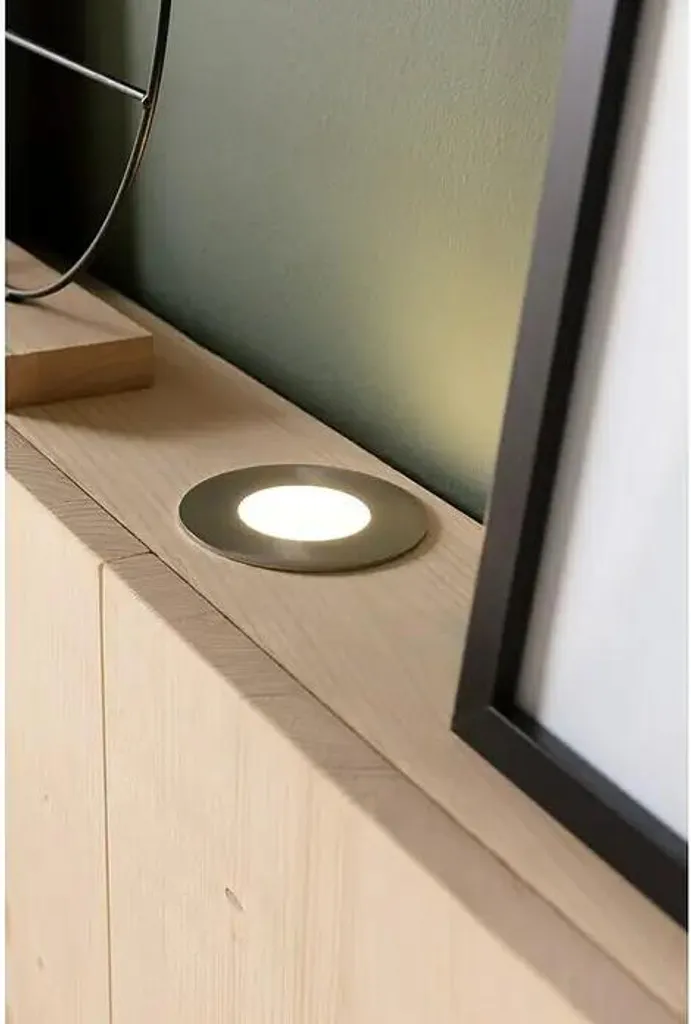Spot LED 9W haute luminosité nickel mat et lumière blanc chaud doux