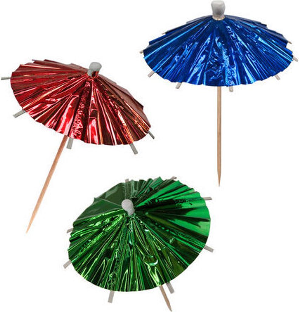 600x Eisschirmchen "Glitzerfolie" 10cm