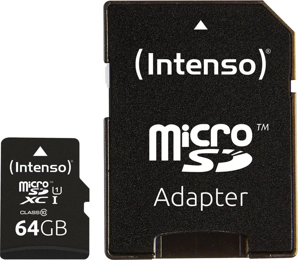 Carte mémoire 64GB MicroSD Intenso pour étendre la mémoire de votre drone
