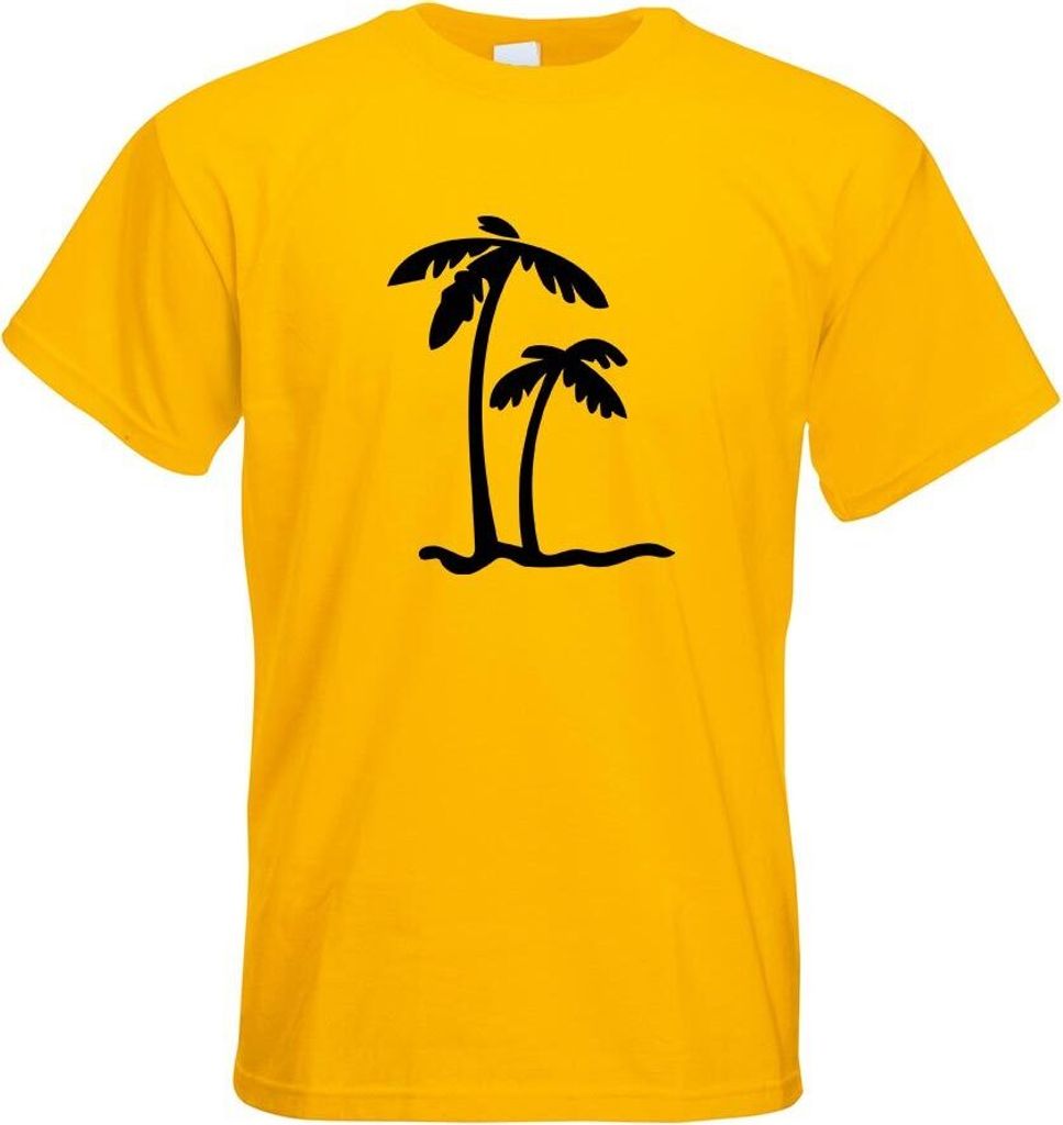 Kiwistar - T-Shirt - gelb - Palmen Herren Funshirt Bedruckt Design Sprüche Spruch Motive - mit Motiv Bedruckt - Funshirt Design - Sport - Freizeit...