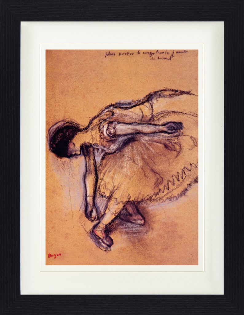 Edgar Degas Gerahmtes Bild Mit Edlem Passepartout | Wand-Bilder | Im Bilderrahmen - Tänzerin (40 x 30 cm)
