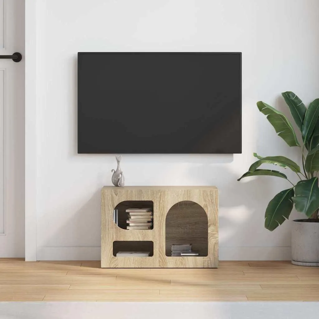 Mobile Porta TV vidaXL Rovere Sonoma 60cm - Design Salvaspazio - 4