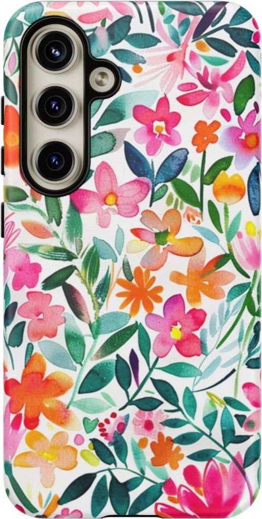 Buntes Aquarell-Blumenmuster – Hülle Kompatibel mit Samsung Galaxy S24