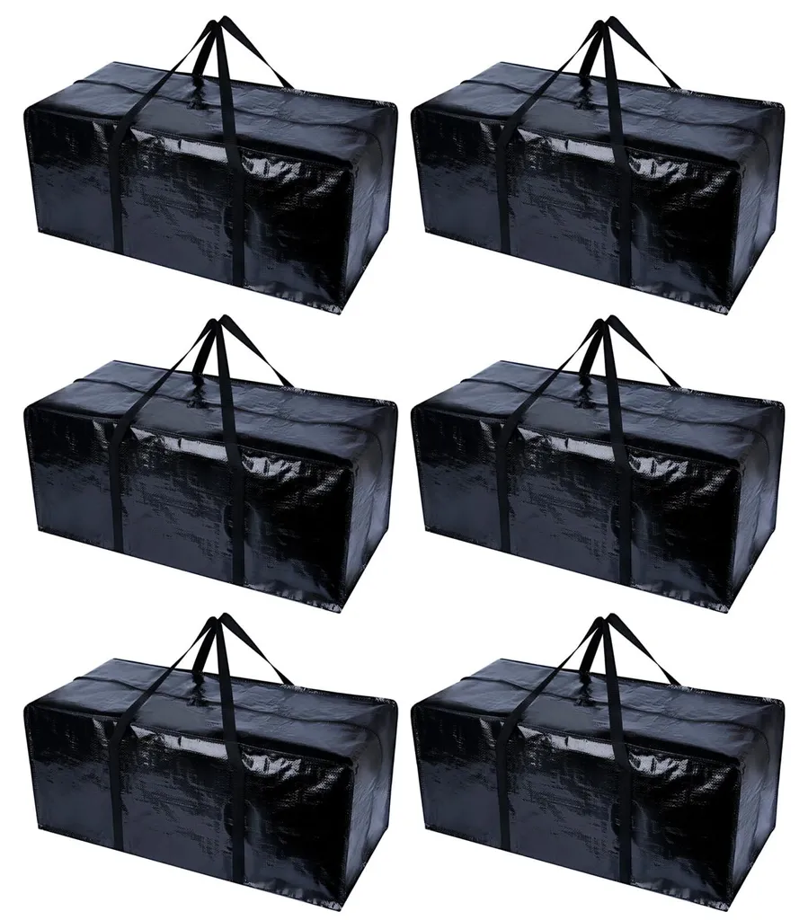 Sacs pour Déménagement et Stockage XXL : Lot de 6 Organisateurs Bleus