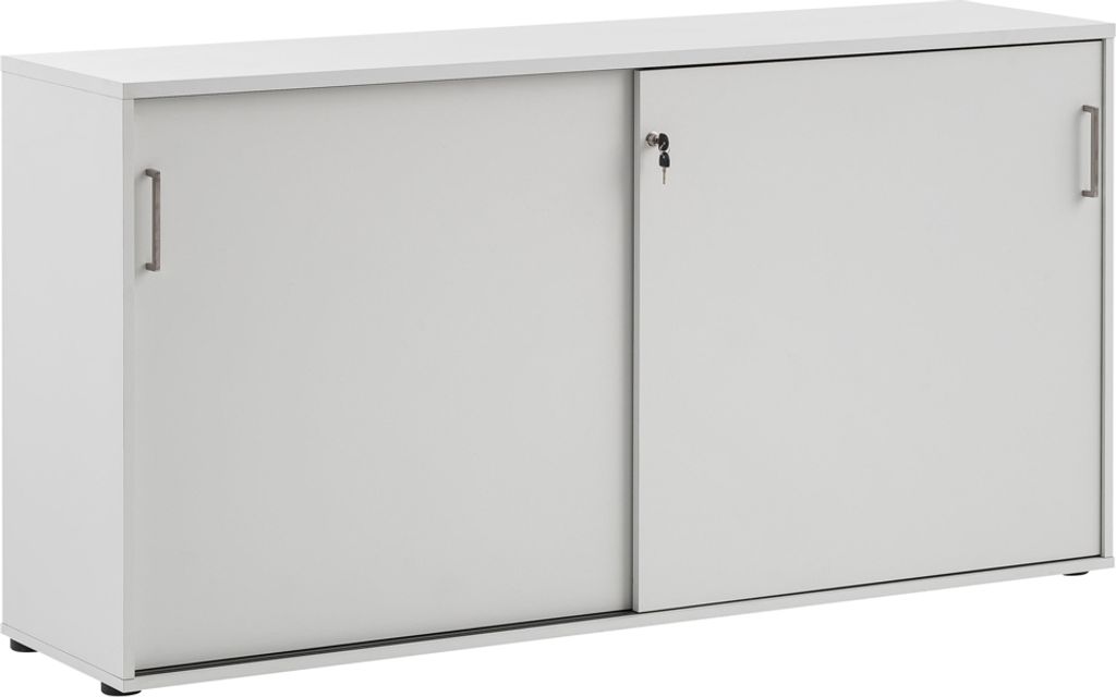 Büro Aktenschrank abschließbar META-80 in Licht grau, Produktbild 