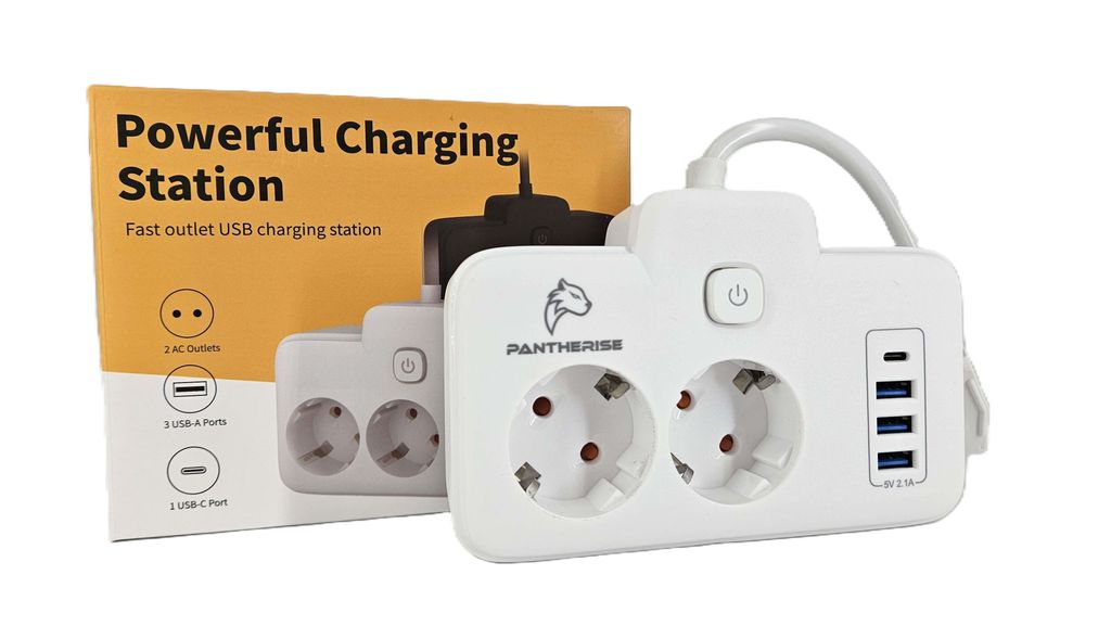 Pantherise Wall Charge 6in1 Steckdosenleiste 2 Steckdosen Produktbild 