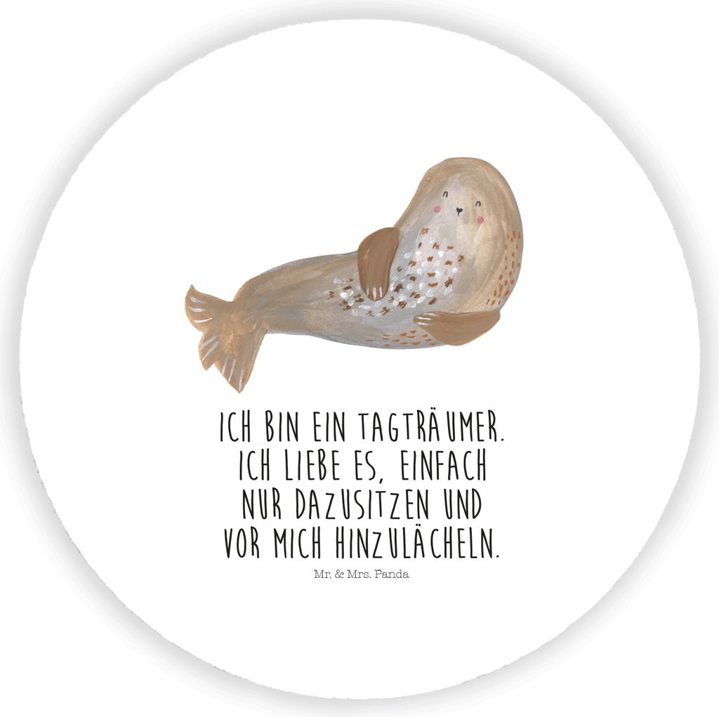 Mr. & Mrs. Panda magnet Robbe Lachen - Weiß - Geschenk, pinnwand, Kühlschrank, Ostsee, Gute Laune, Seehund, whiteboardmagnet, Robben, für, Nords...