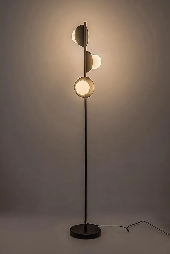 Lampadaire Jules Rabalux 74223 G9 3x MAX 5W métal et verre noir chic
