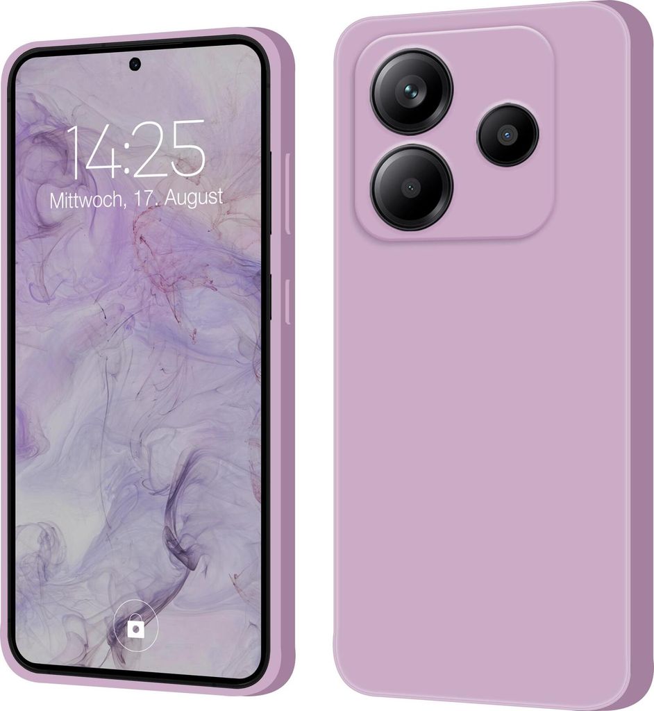 A product shot of a phone case and a phone with a case on it.