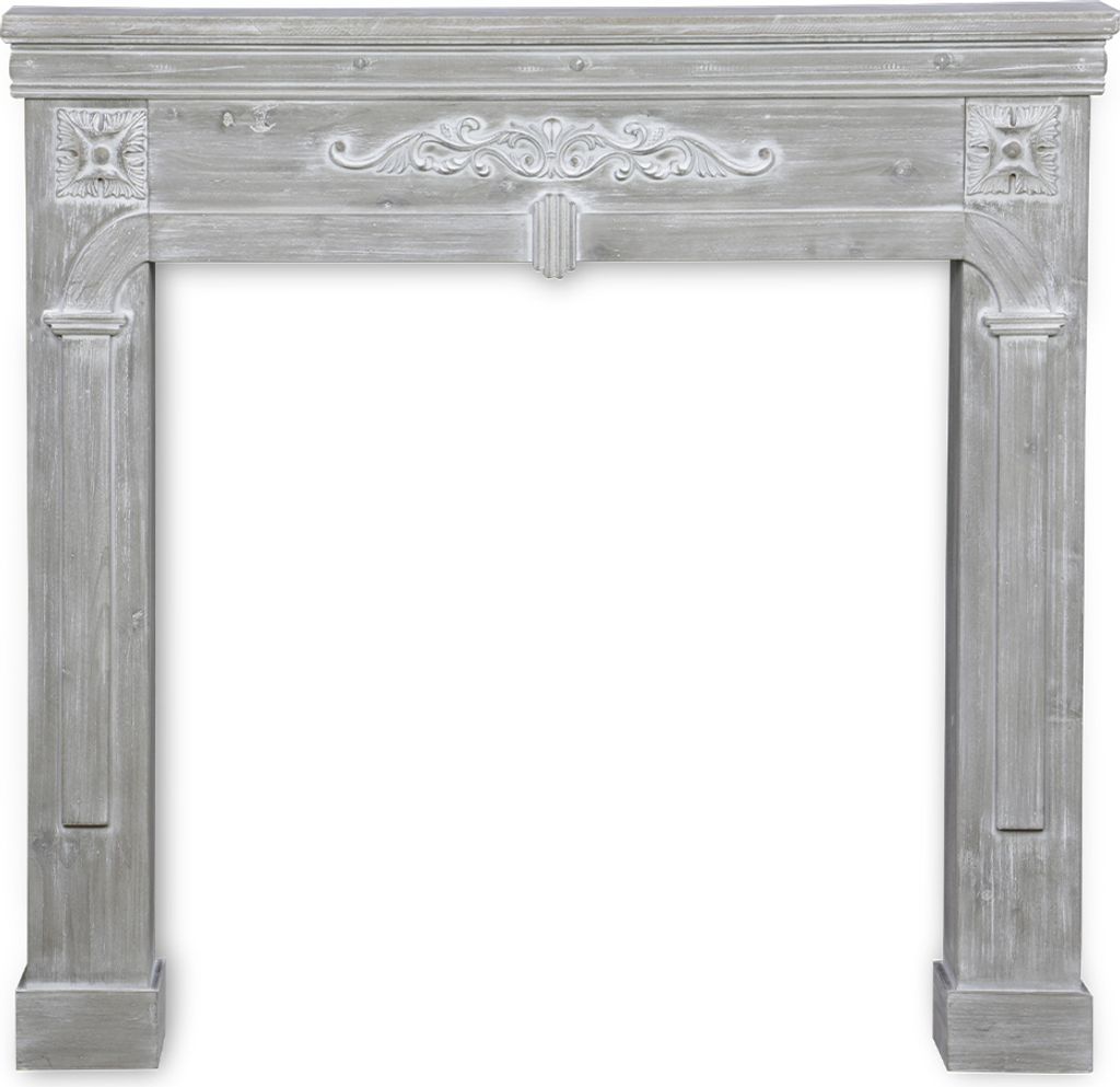 sweeek - Cornice per camino con effetto legno sbiancato - Immagine del prodotto 
