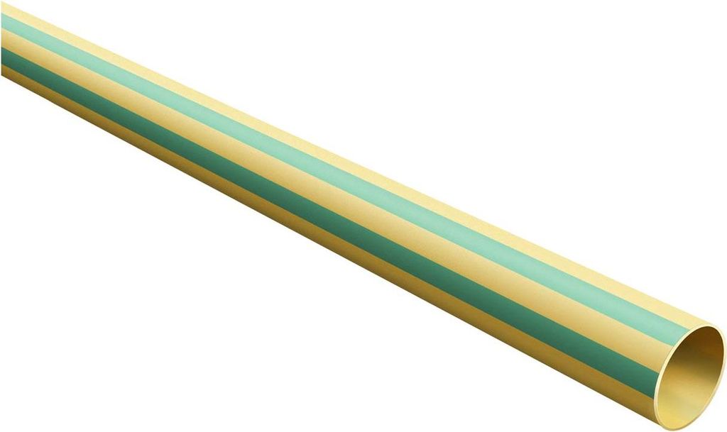 STEX24 Schrumpfschlauch 3:1, Rolle mit 75,0m, grün/gelb 4,5/1,5mm, 3/16 Zoll, WSR3 Schrumpftemperatur mind. 70°C,