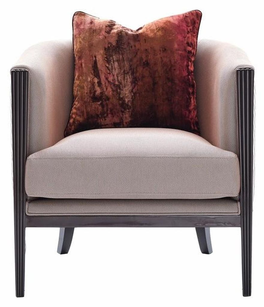 Sessel Ohrensessel Stoff Grau Sitzer Cocktailsessel Relaxsessel Design