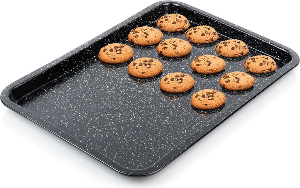 Vilde | Backform - Granit - 46,5x32,5x2,5 cm - Antihaftbeschichtung - Ideal für Kuchen und Kekse - Langlebig und Robust