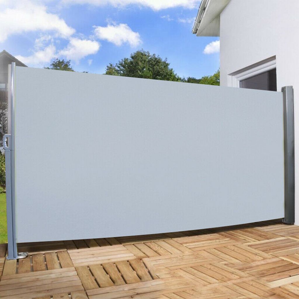 Seitenmarkise 180x300CM Polyester Windschutz Sonnenschutz Seitenrollo 