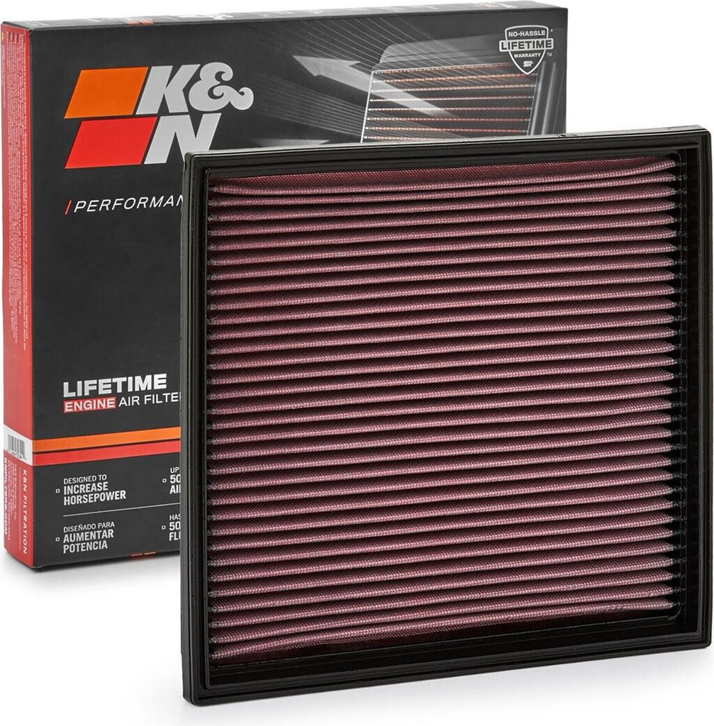 K&N 33-2734 Hochleistungsluftfilter für OPEL Omega B Limousine (V94) Langzeitfilter Quadratisch