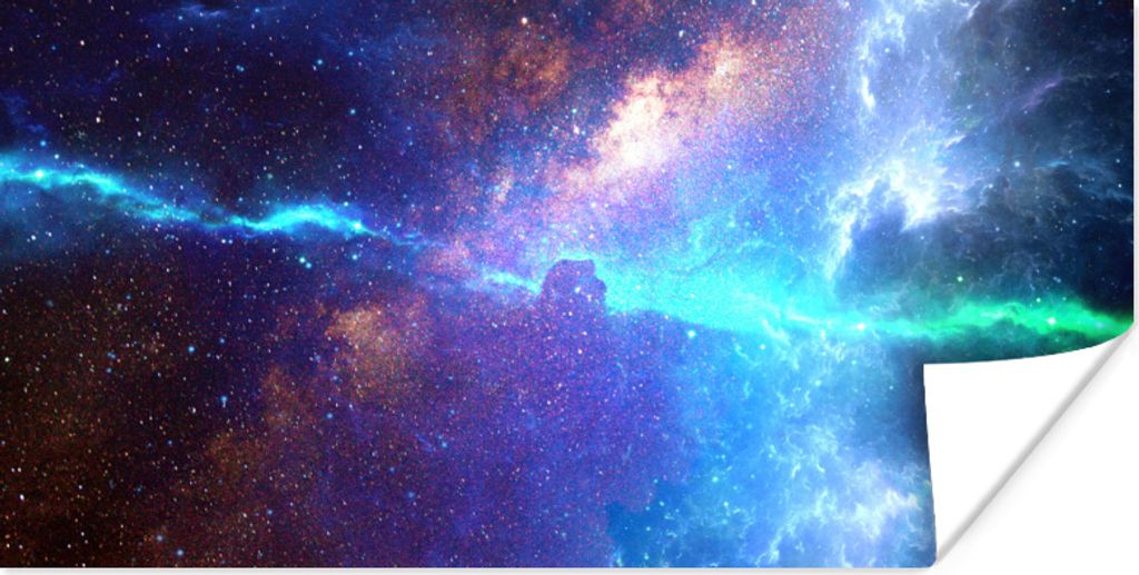 MuchoWow Poster Raum - Stern - Farben 40x20 cm - Poster für die Wand - Poster Schlafzimmer