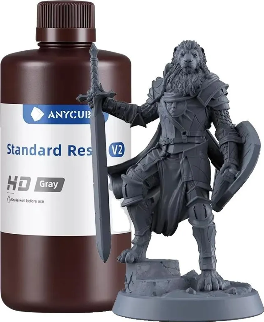 Résine UV 405nm V2 HD Gris : Finis les échecs d'impression - Format 3kg