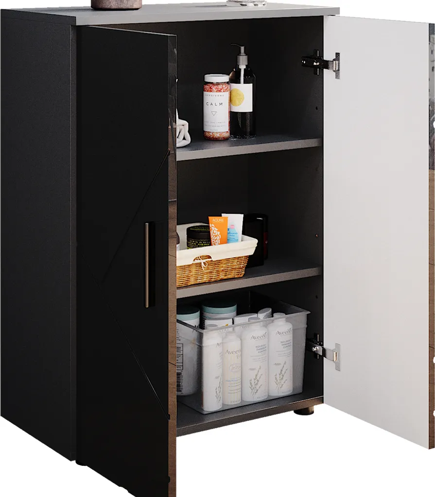 Meuble Vicco Irma Anthracite Haute brillance avec revêtement résistant
