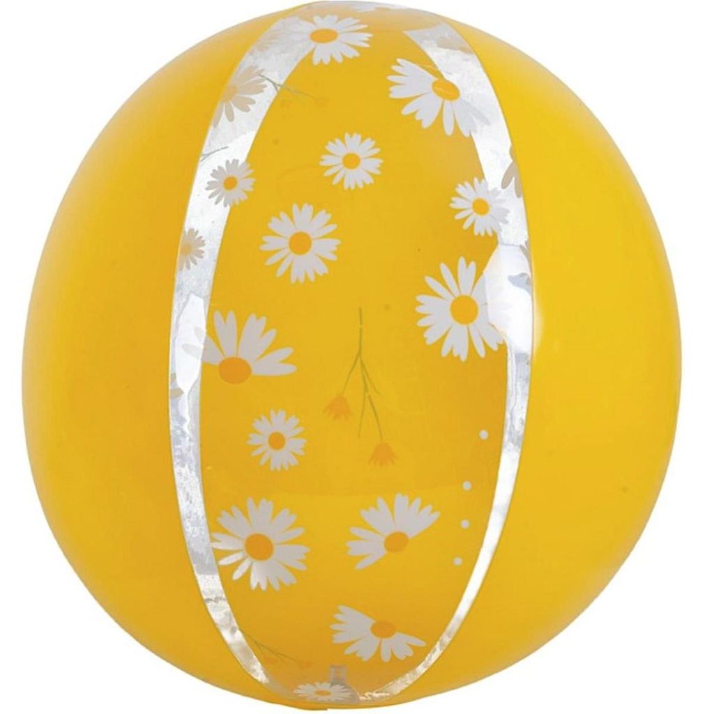 Aufblasbarer Wasserball 50 cm Daisy Gelb Strandball Produktbild 