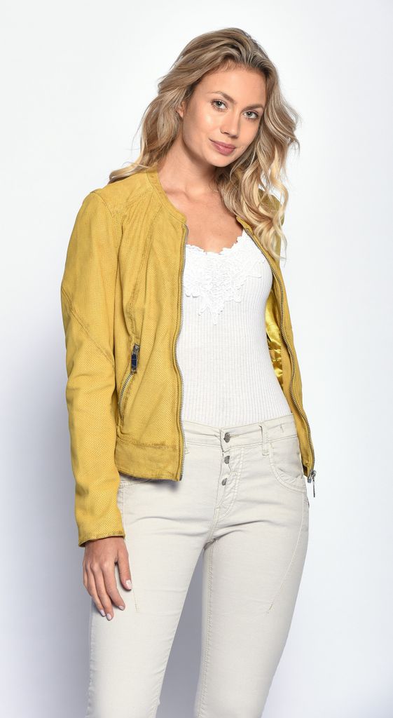 Maze Lederjacke Mabel Damen yellow S