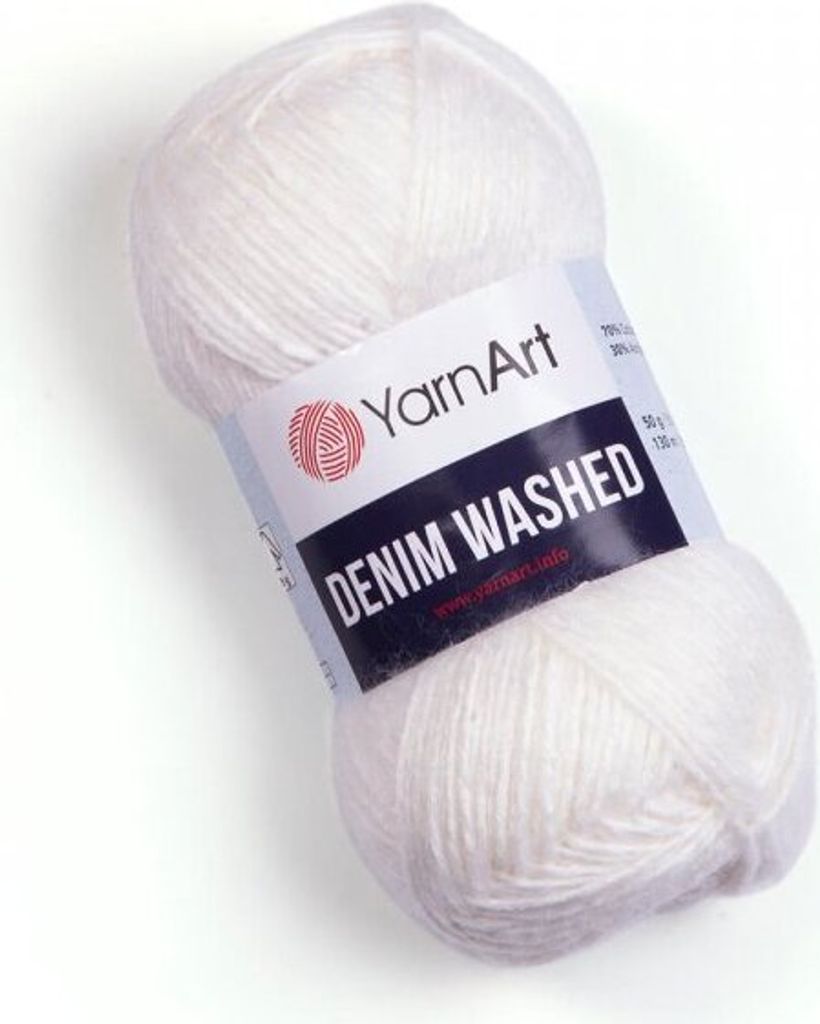 Yarn Art Denim Washed 900 White Strickgarn Produktbild 1