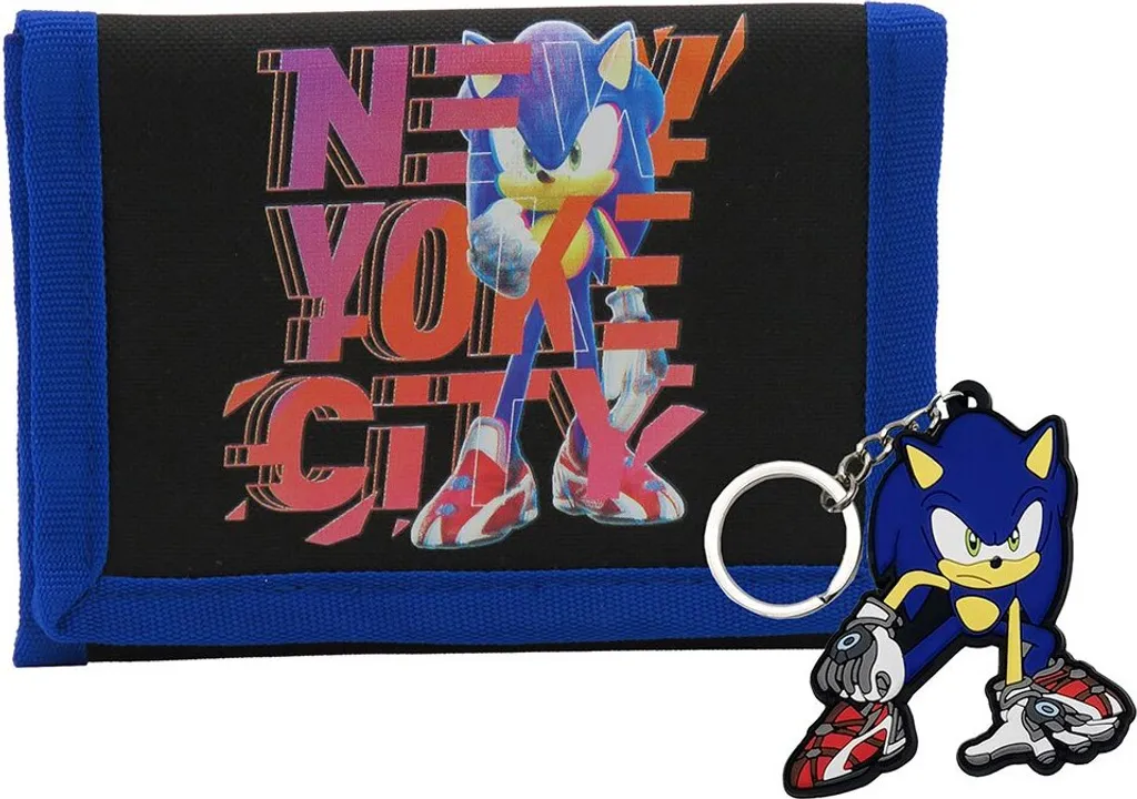 Set de voyage Sonic porte-clés portefeuille pour ranger argent et clés