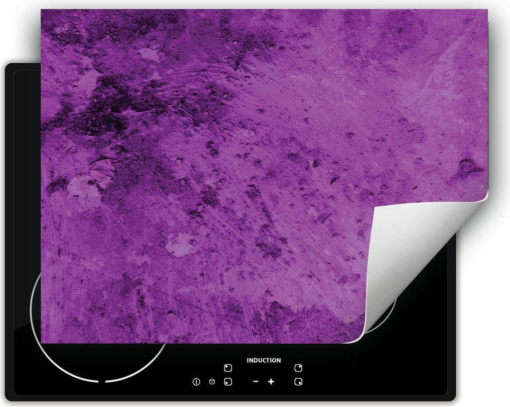 DarHaus Herdabdeckplatte 70x52 cm Anti Rutsch Matte Aufrollbar, schiefer - violett