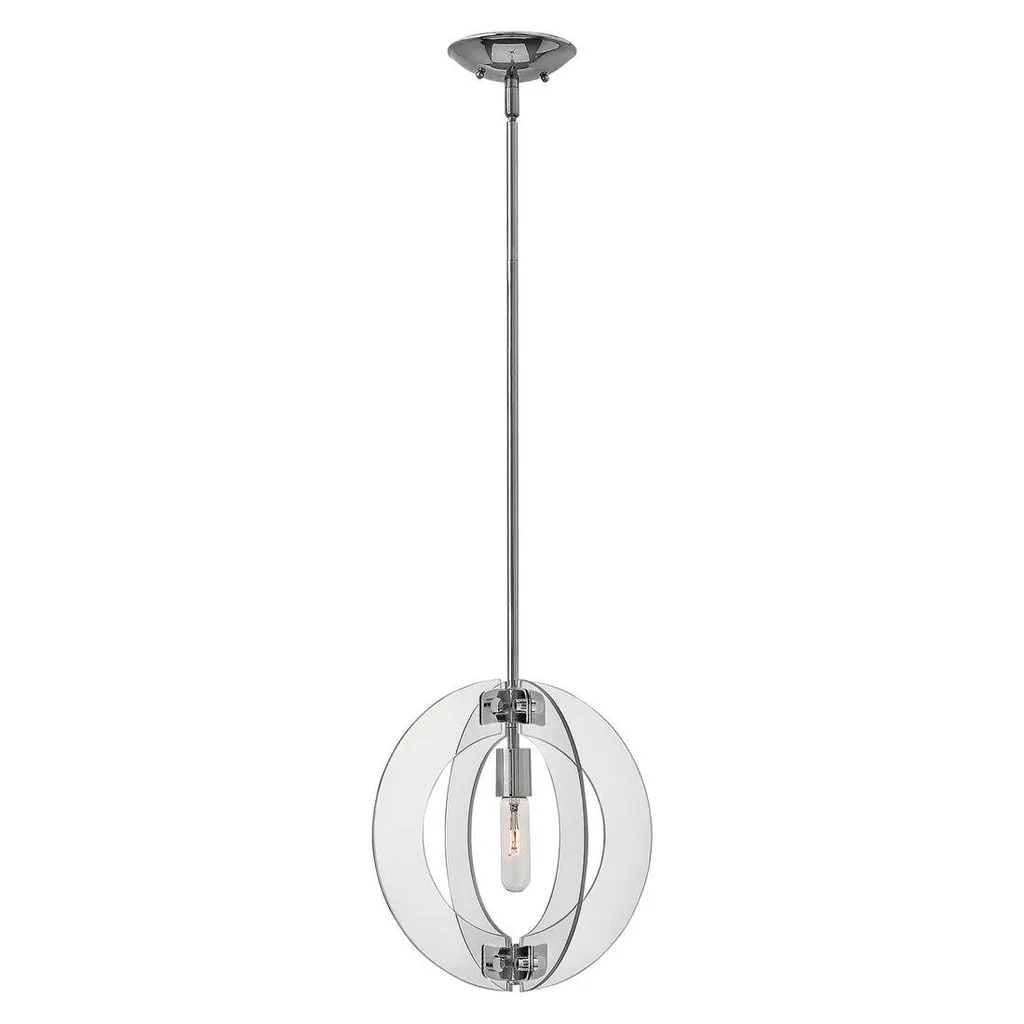 Grand luminaire de plafond Solstice métal chromé pour éclairage intérieur