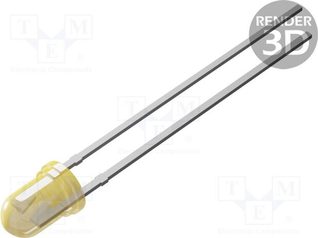 5x LED 3,1mm LTL1CHNN-002A LED Dioden THT 3mm 45° 110÷310(typ)-680mcd gelb