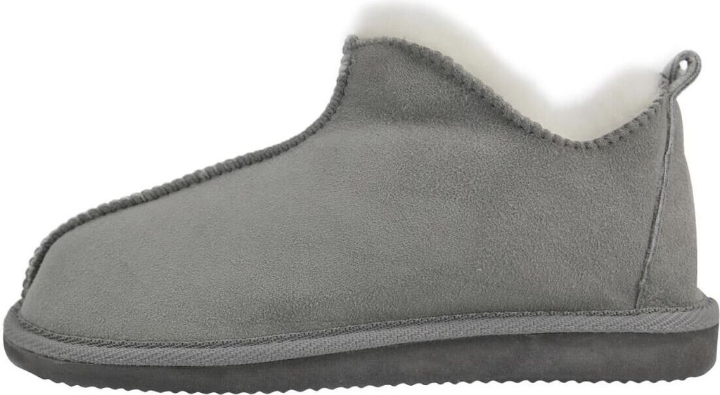 Lammfell Hausschuhe - PRINZ - Schuhgröße: EUR 44 | Farbe: Grau/Weiß