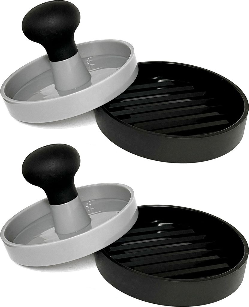 2er Set Burgerpresse Hamburgerpresse Hamburgerformer Kunststoff Patty Frikadellen Presse Burger Maker Pattypresse