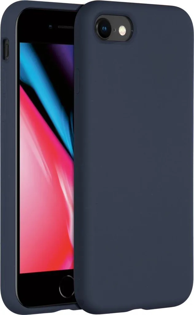 Custodia Accezz iPhone 8/7/SE Silicone Liquido Blu Scuro Elegante