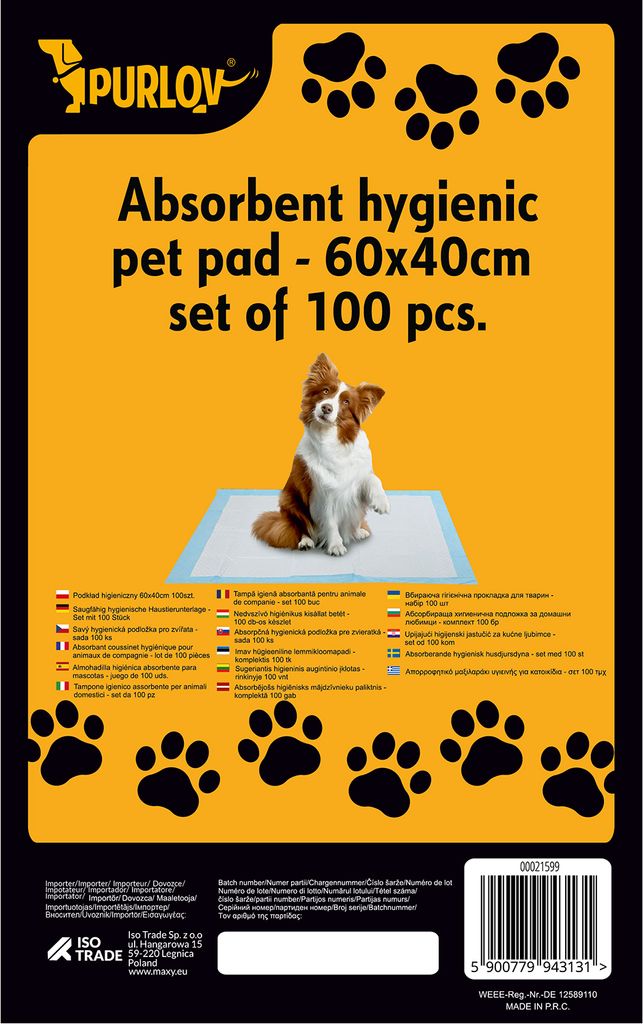 Purlov 21599 Tréningové absorpčné podložky pre psov 60 x 40 Obrázok produktu 14