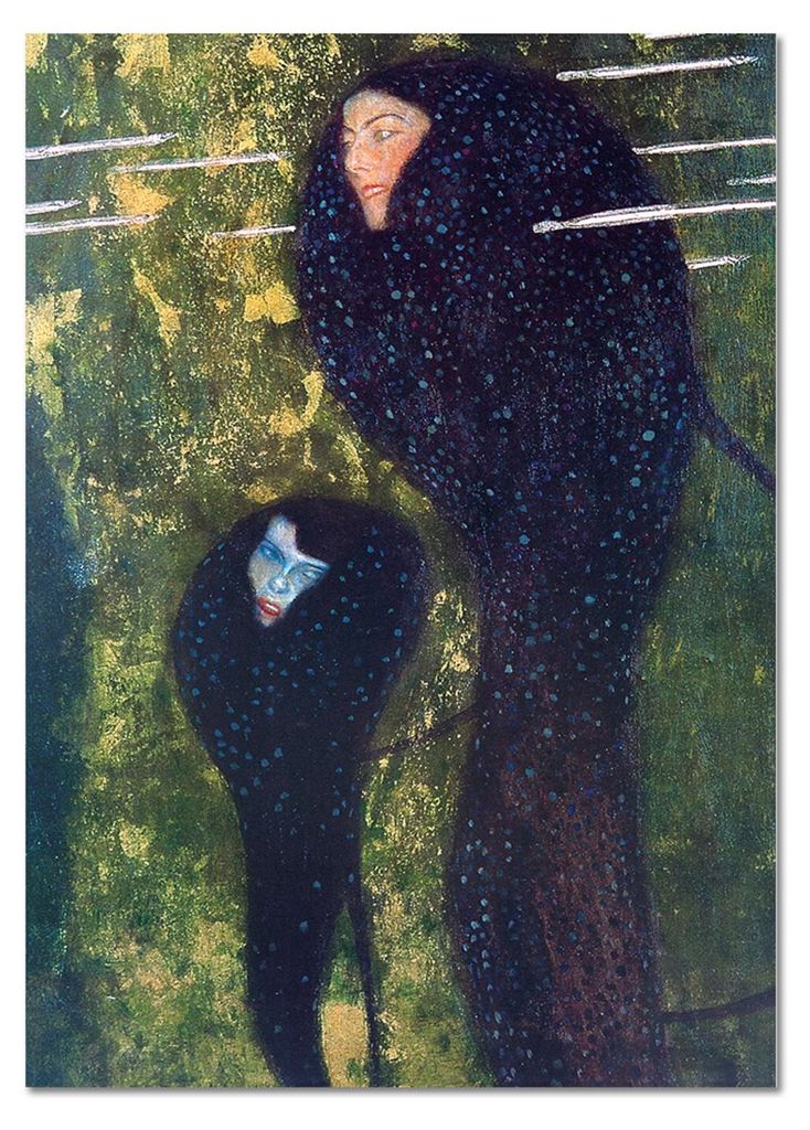 Giallobus - Wellen (Silberfisch) - Gustav Klimt - 70L x 100W cm - Bild - Acrylglas
