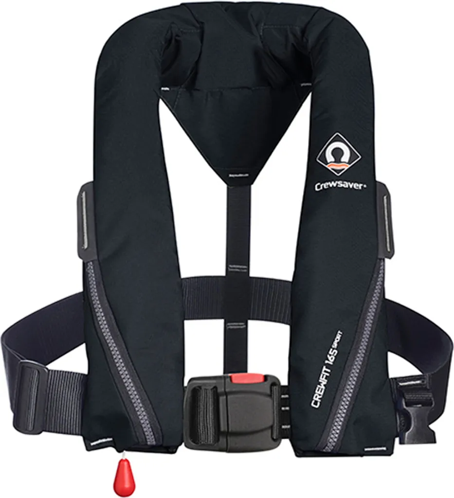 Gilet de sauvetage Crewsaver Crewfit 165N Sport noir automatique ISO