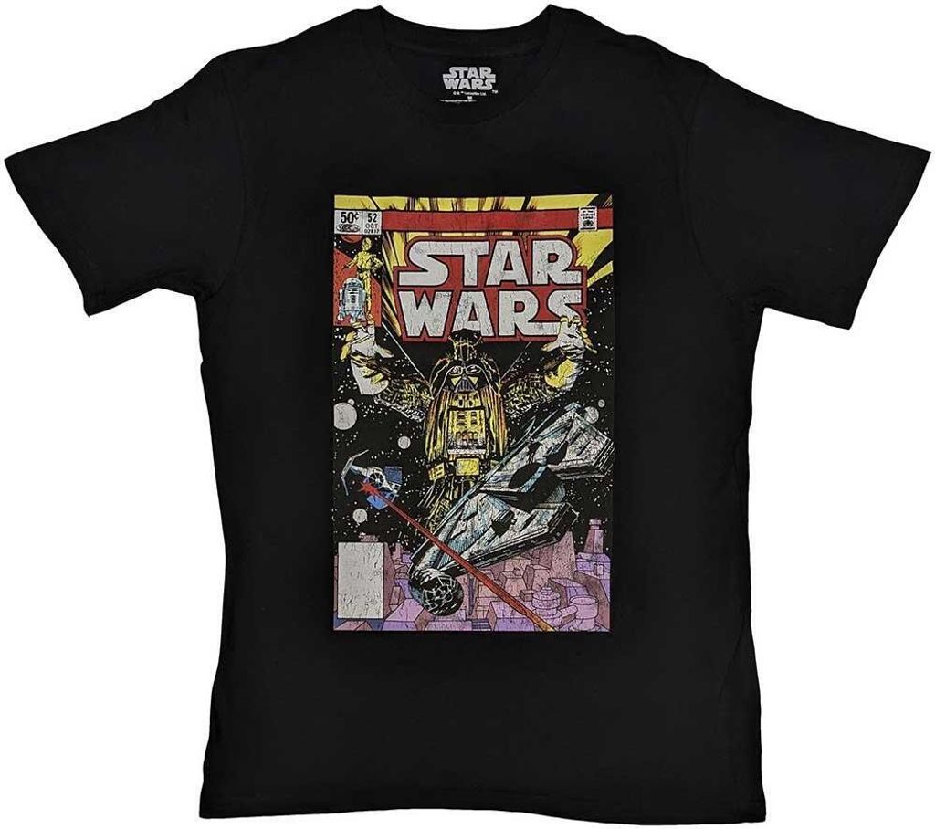 Star Wars - T-Shirt für Herren/Damen Uni RO10311 (M) (Schwarz)