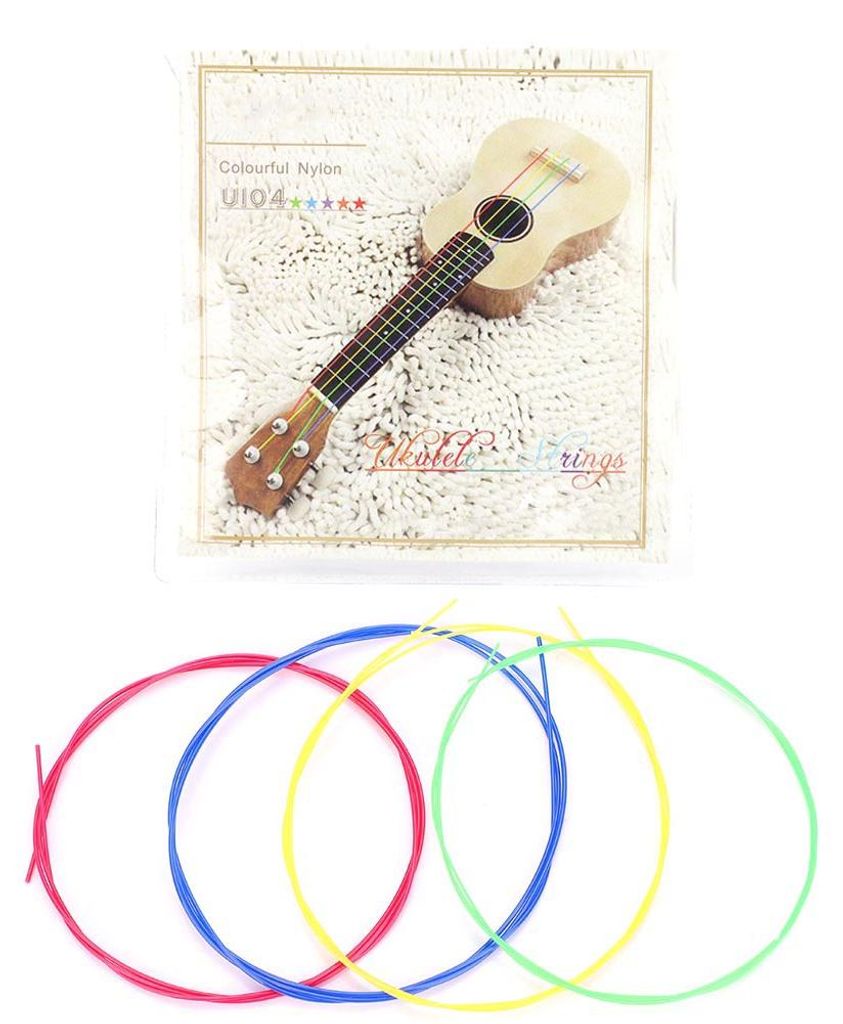 4er-Set bunte Nylonsaiten als Ersatzteilzubehör für Ukulele