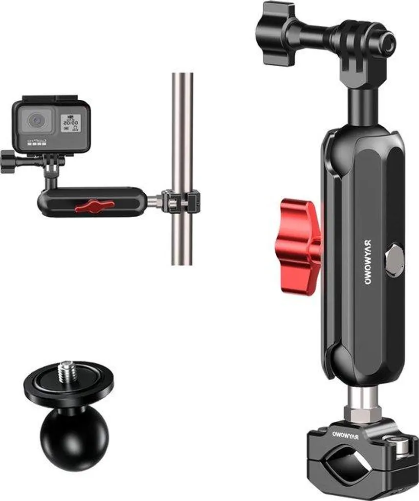 Support de caméra pour moto et vélo idéal pour vlogs de voyage et VTT