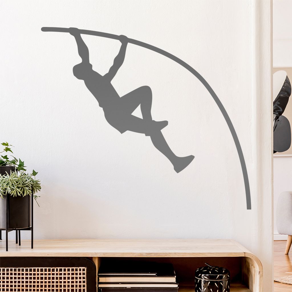 Stabhochsprung Sportler Wandtattoo Wandaufkleber Wall Sticker - Dekoration, Küche, Wohnzimmer, Schlafzimmer, Badezimmer