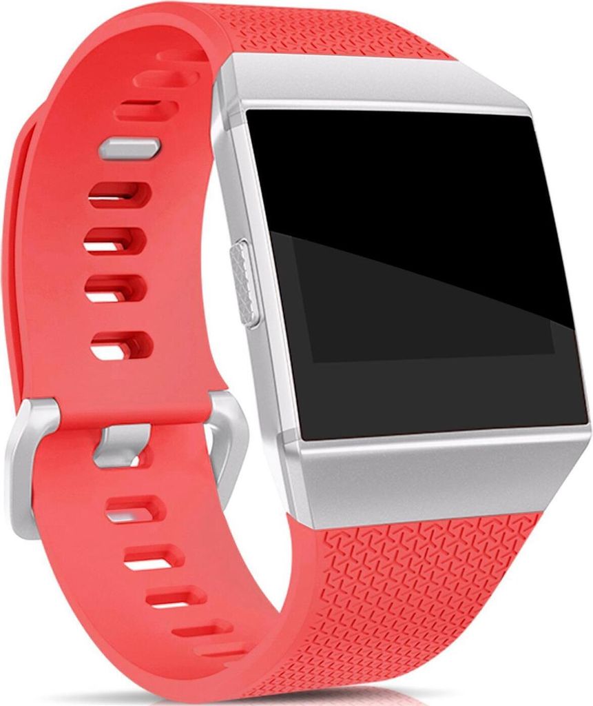 Conie Ersatz Armband passend für die Fitbit Ionic Größe S Universal Material TPU Silikon Premium Sport Uhrenarmband in Rot