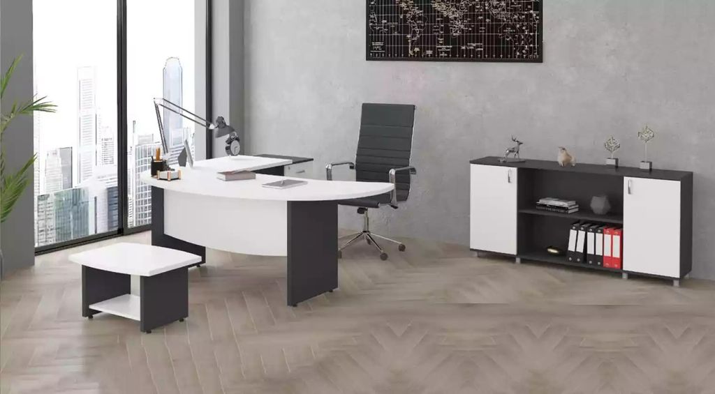 Moderne Büromöbel Set Büromöbelgarnitur Arbeitsplatzgestaltung 3tlg Neu