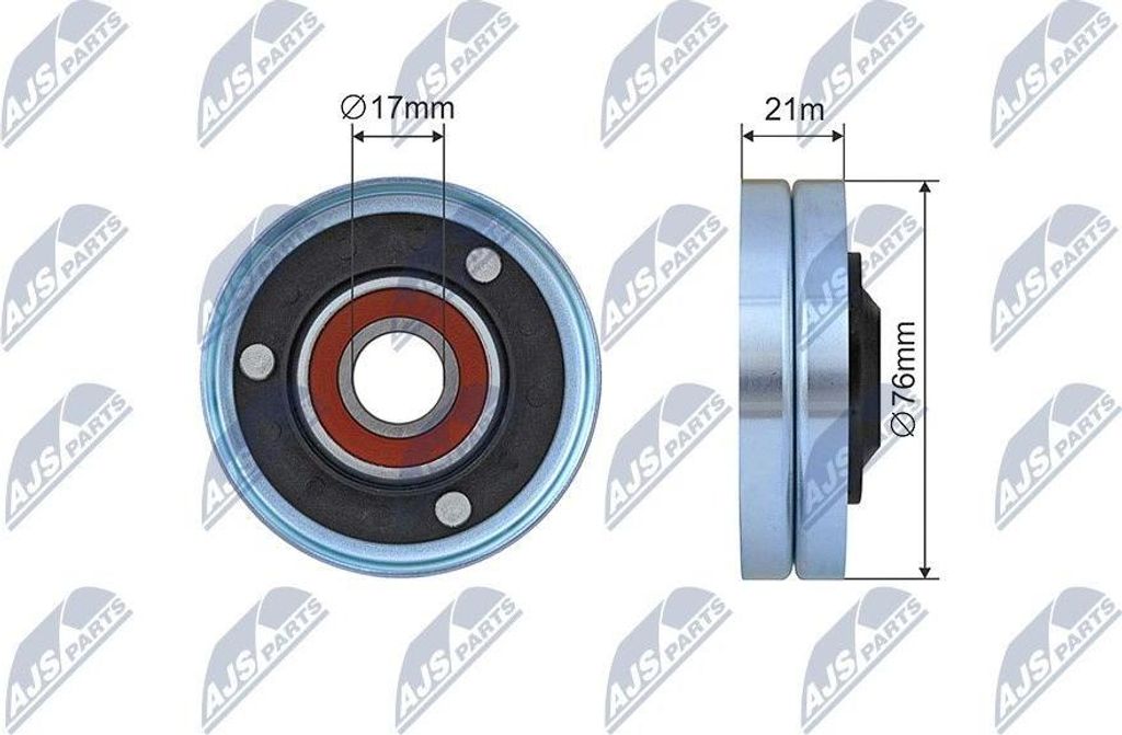 NTY RNK-AU-071 Spannrolle Keilrippenriemen 76mm für VW Touareg (7LA, 7L6, 7L7) für AUDI A6 Avant (4F5, C6) A6 Limousine (4F2, C6) A5 Coupe (8T3) ...