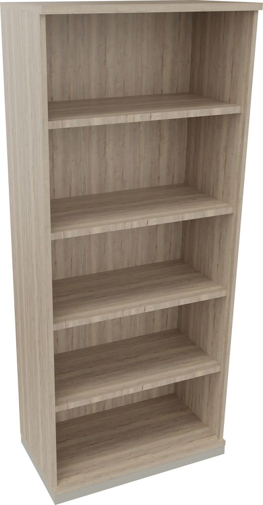 Regal 5OH B800xT442xH1869mm Silberaluminium/Eiche Natur